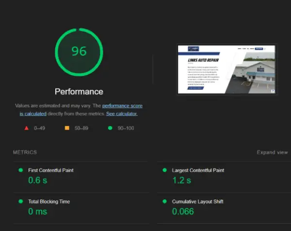 page speed audit links auto repair page speed audit links auto repair