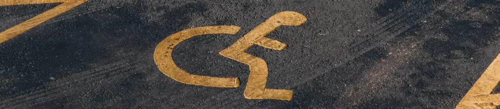 web accessibility paint on parking space